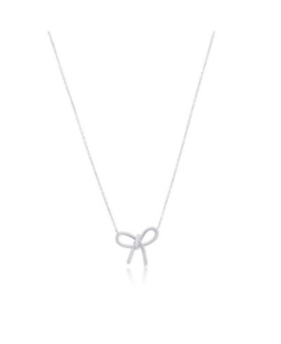 The Lovery Loopy Bow Necklace Sterling Silver