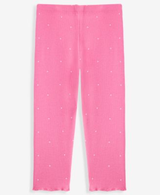 First Impressions Toddler Girls' 2T-4T Mix and Match Dot-Print Rib Leggings