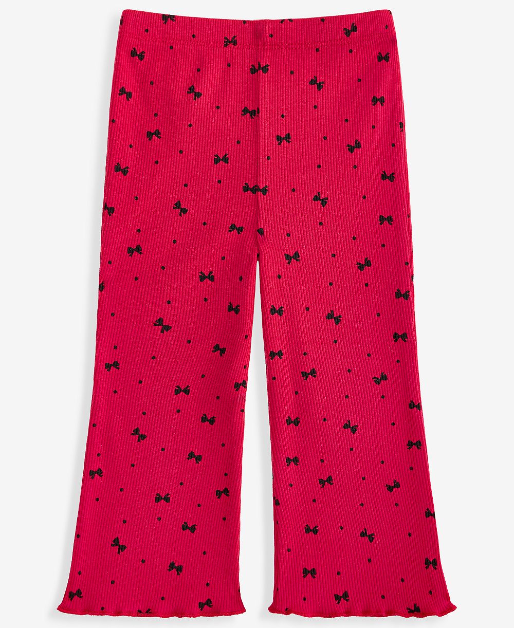 First Impressions Toddler Girls' 2T-4T Bow Rib Flare Leggings
