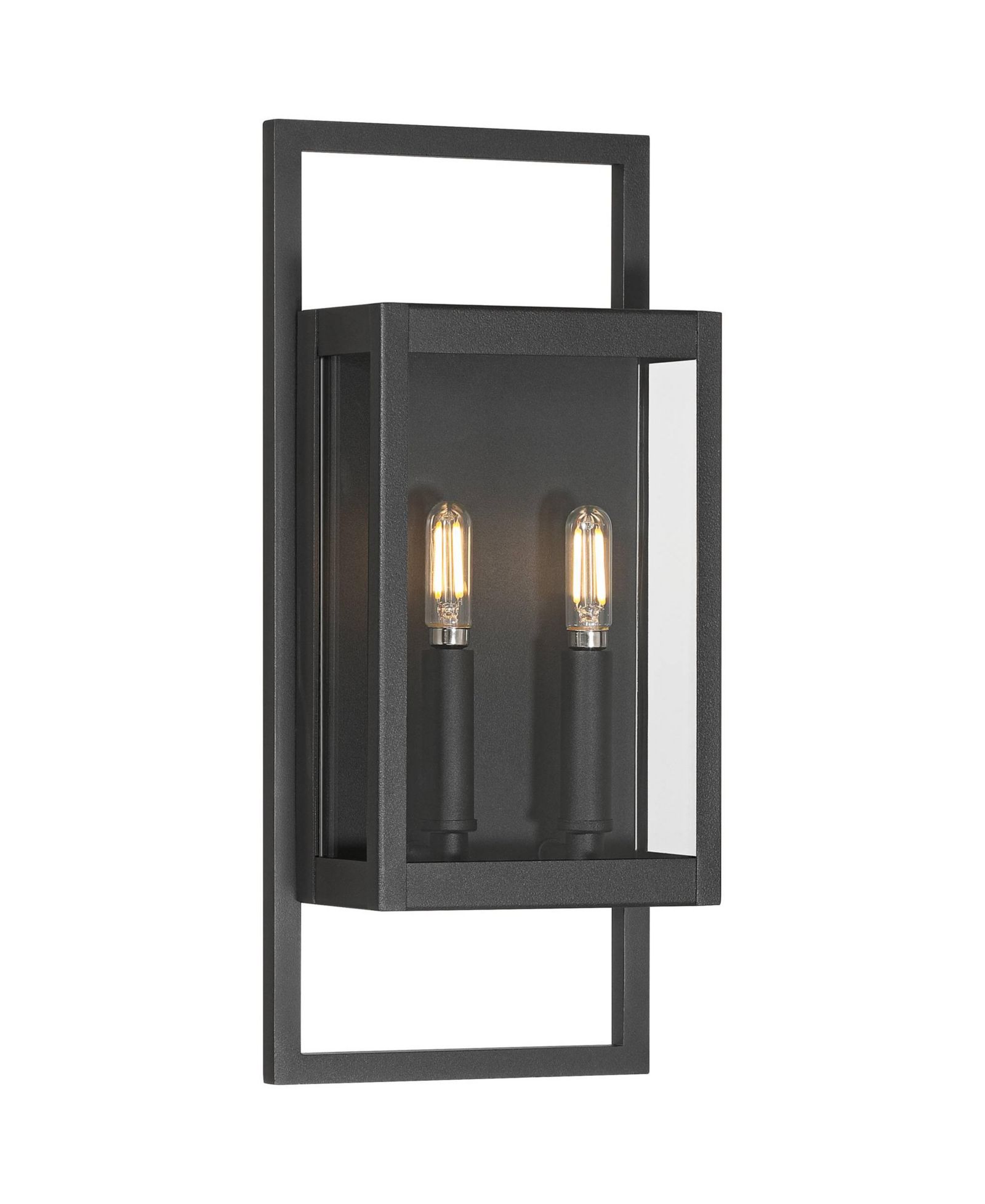 Possini Euro Design Possini Euro Jerry  Sand Black 2Lt Marine Grade Outdoor Wall Light