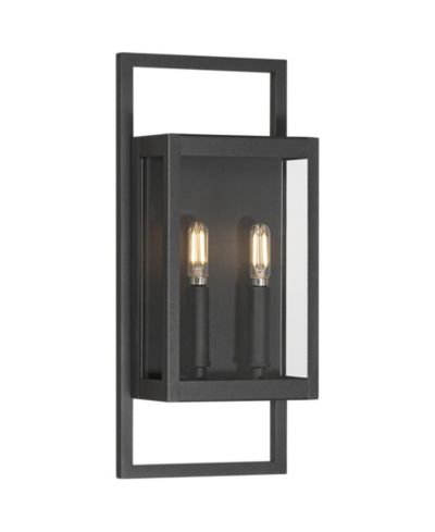 Уличный настенный светильник Possini Euro Design Jerry Sand Black 2Lt