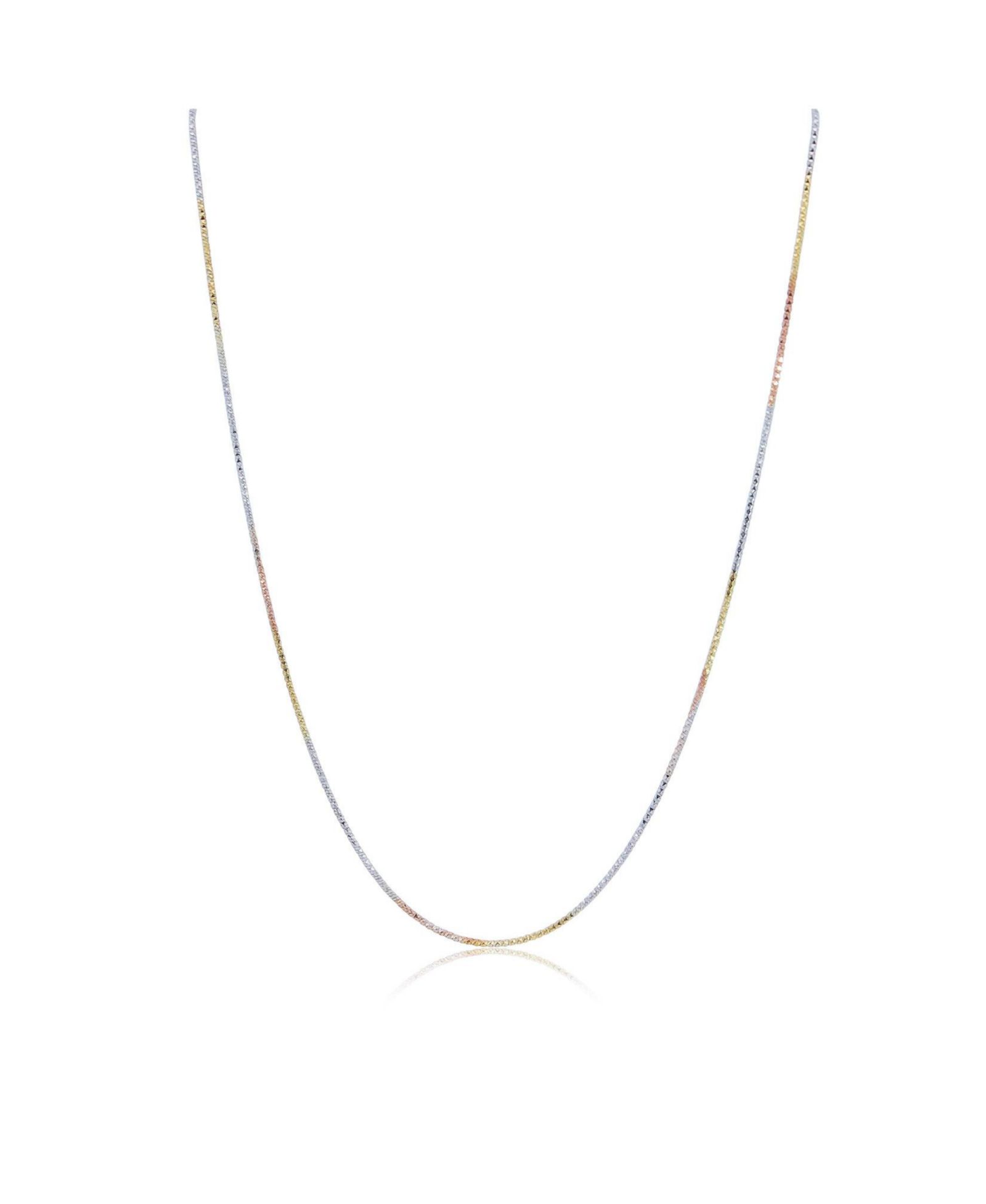The Lovery Tricolor цепочка-ожерелье из стерлингового серебра с позолотой 14K