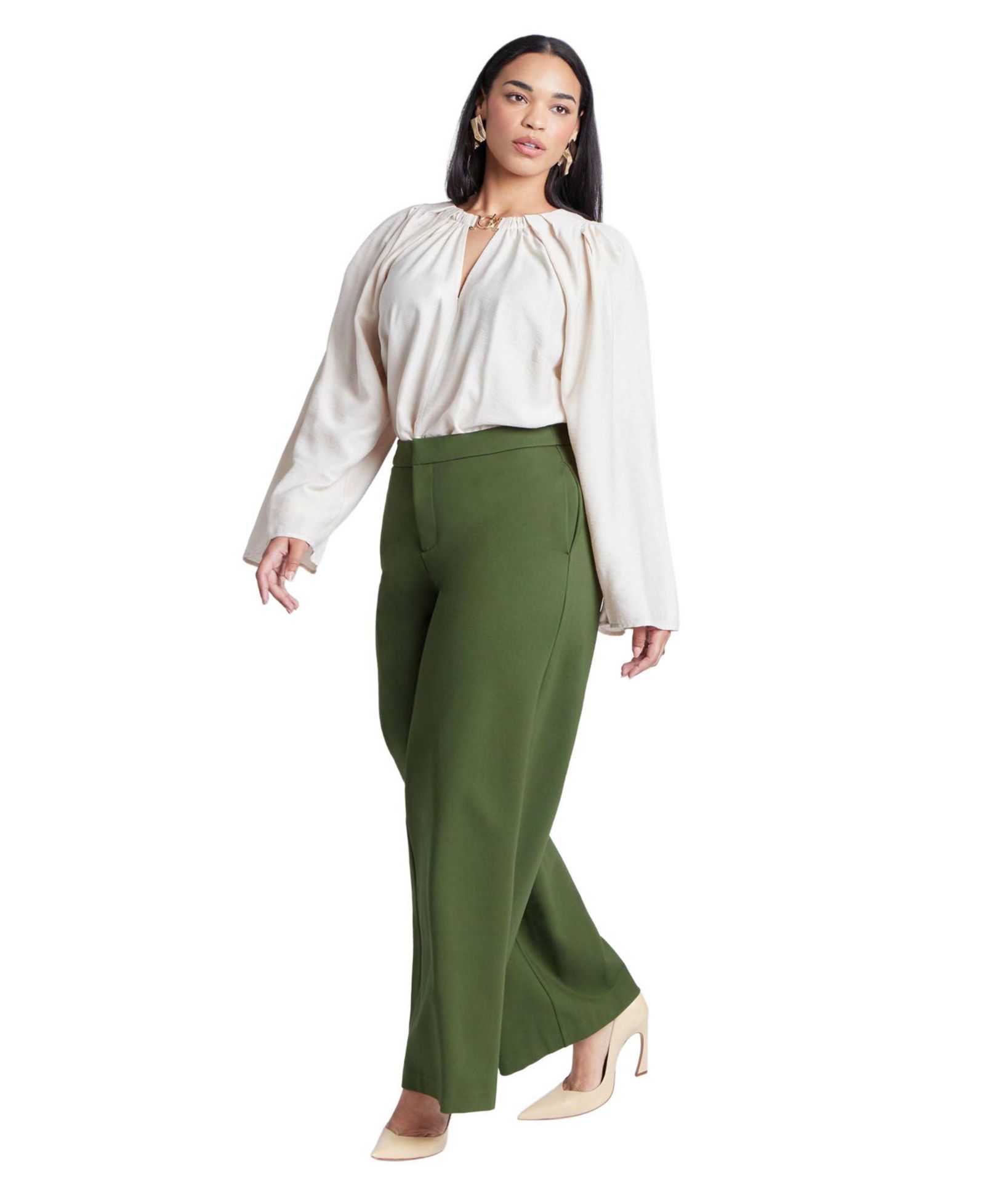 Женские широкие брюки ELOQUII Tall The Ultimate Stretch Wide Leg Pant