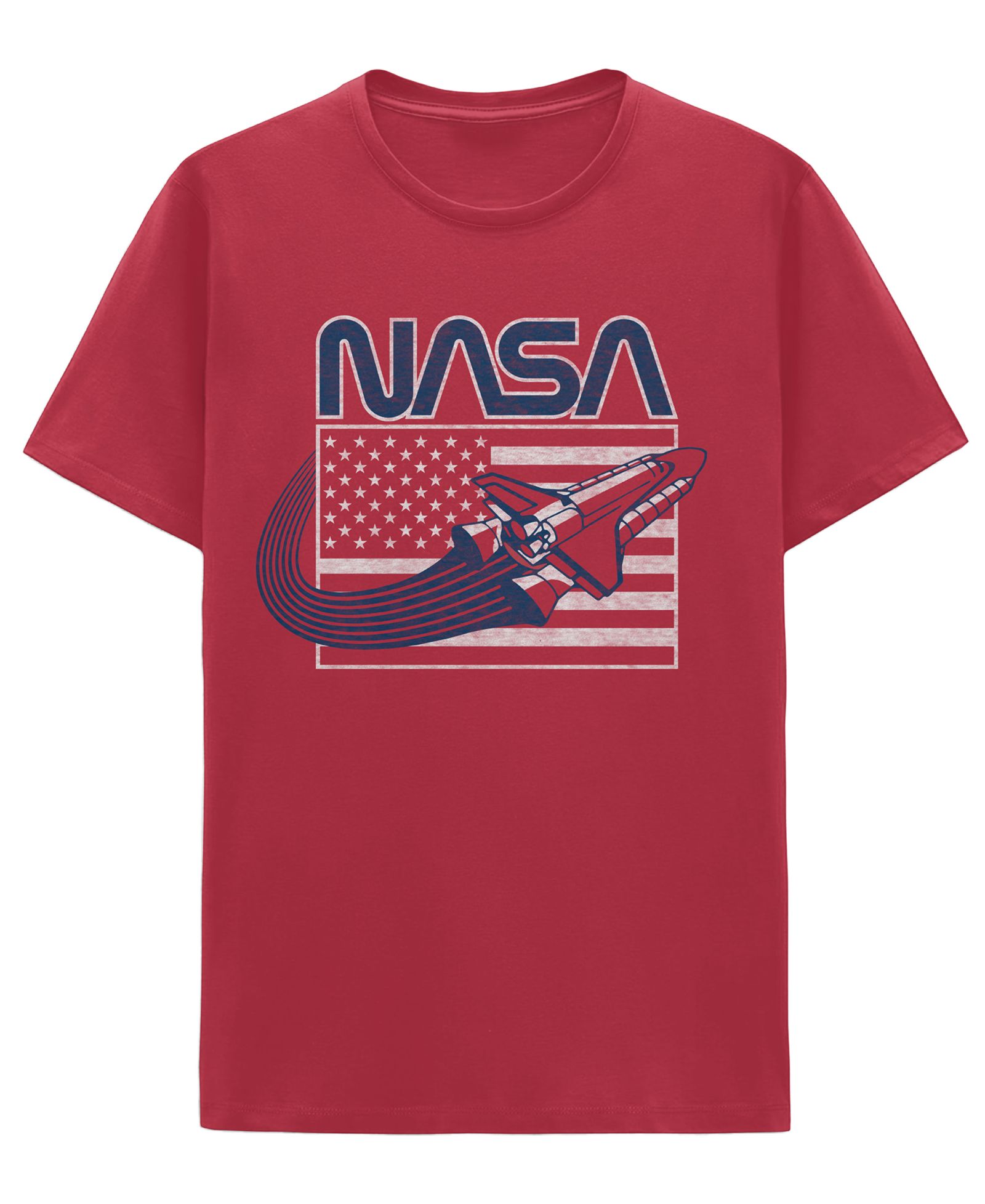 Hybrid Apparel Men's NASA Americana Rocket Flag T-Shirt