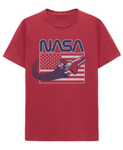 Hybrid Apparel Men's NASA Americana Rocket Flag T-Shirt