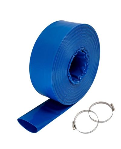 SUGIFT 4 inches x 105 feet PVC Lay Flat Discharge Hose Heavy Duty Backwash Hose