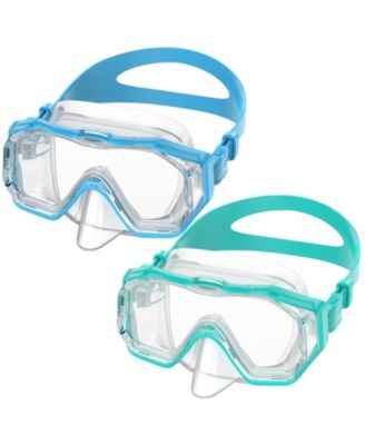 Transparent blue lake green