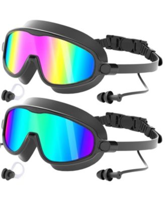GNUADZ Swim Goggles Wide View Anti-fog UV Protection Adult Men Women