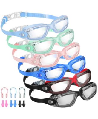 GNUADZ Swimming Goggles Anti Fog Ear Plugs Nose Clip No Leaking Protection