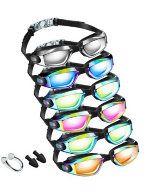 GNUADZ Swimming Goggles Anti Fog Ear Plugs Nose Clip No Leaking Protection