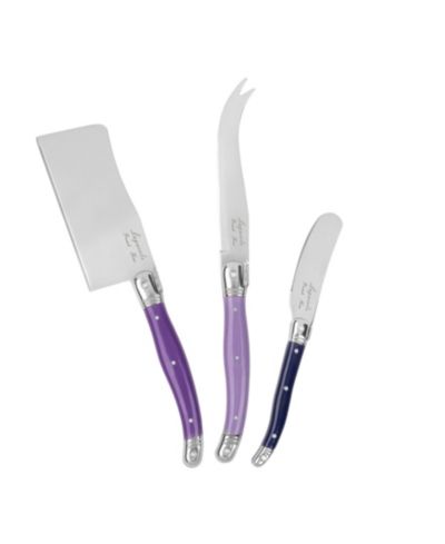 French Home Plum Rose Laguiole Cheese Knives, Set of 3