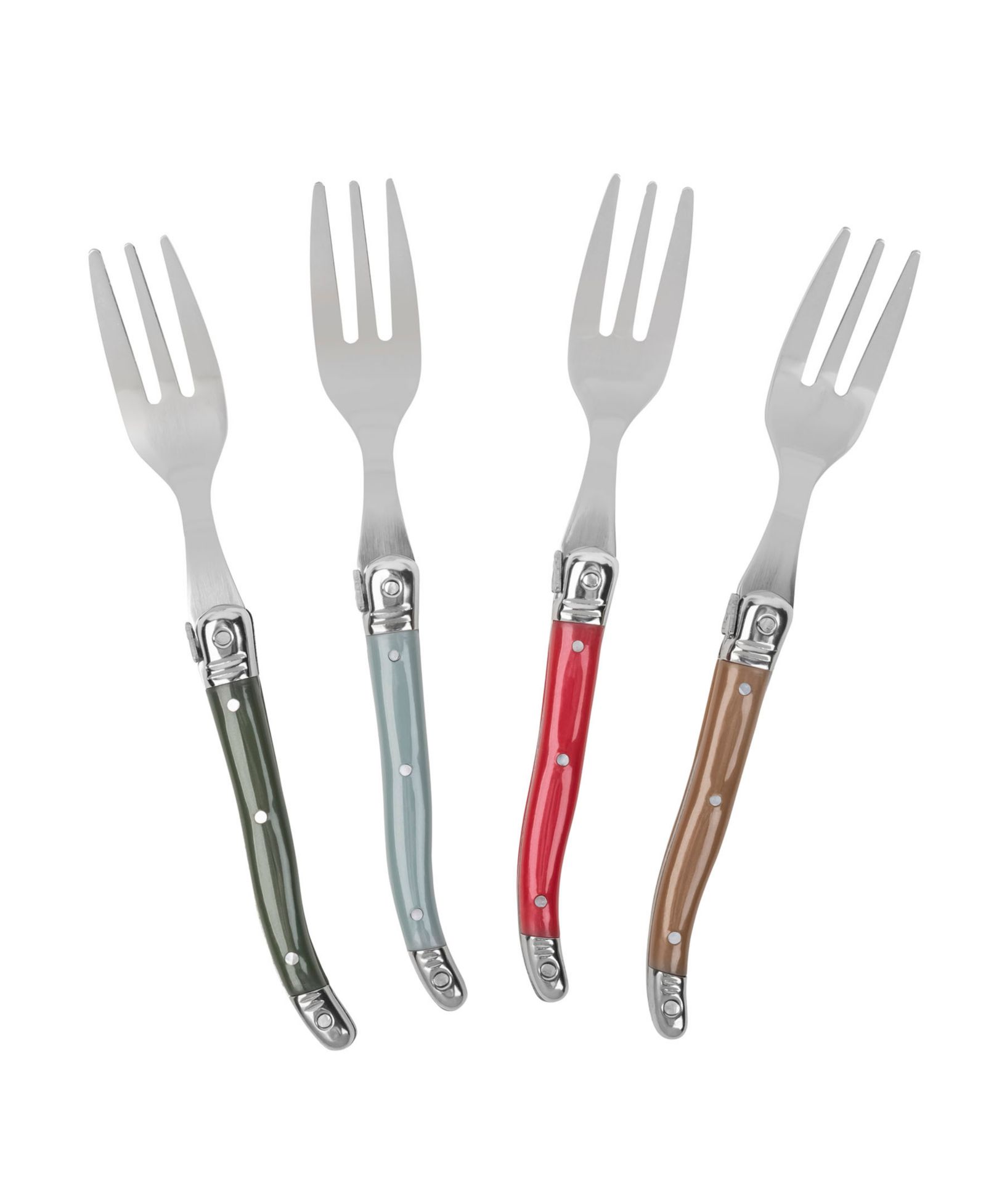 French Home Laguiole Holly Berry Cake Forks, Set of 4