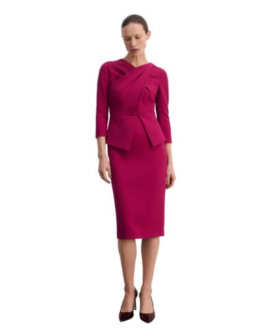 The Fold Women's Alina Peplum Midi Dress