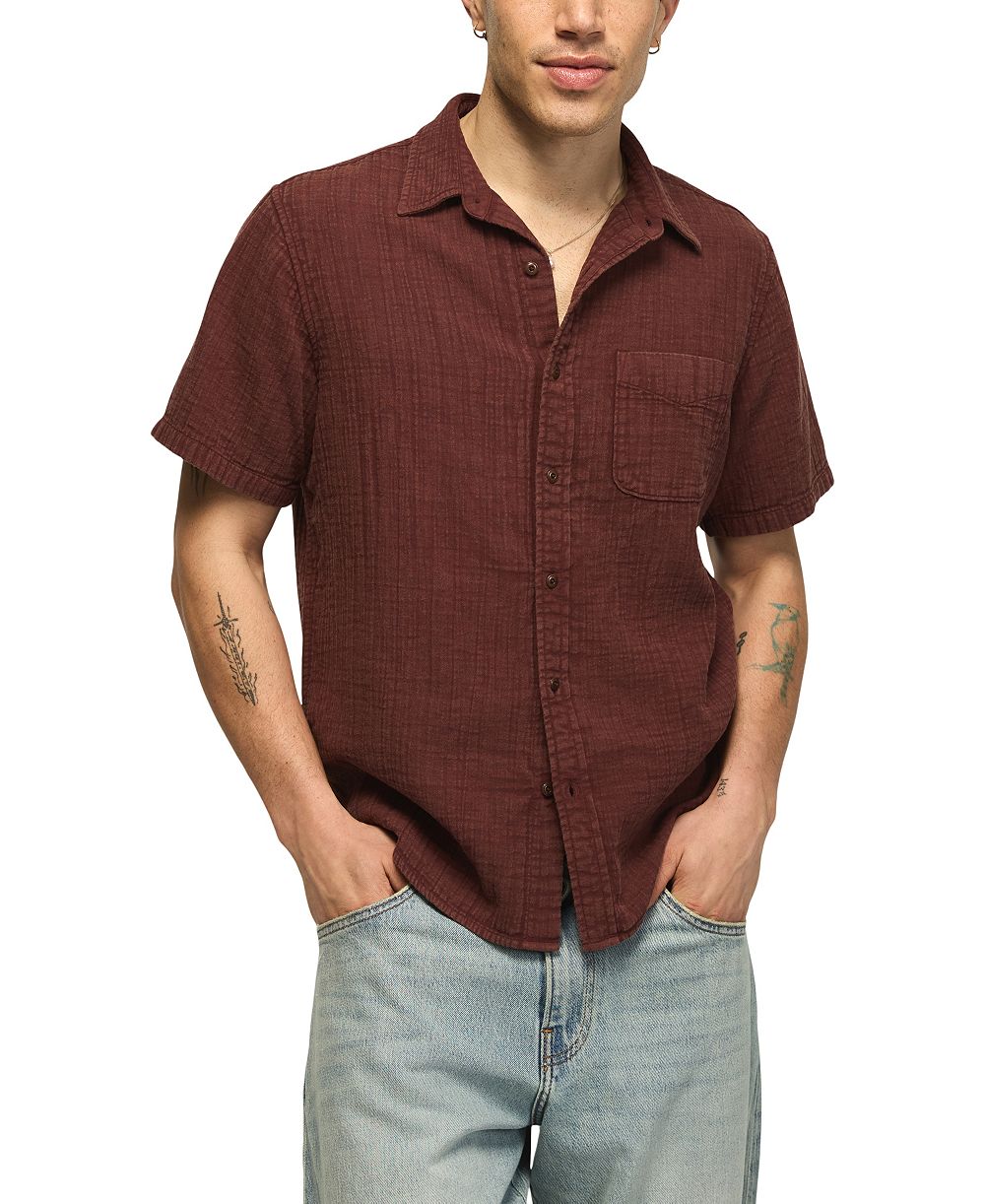 Мужская рубашка Lucky Brand Double Gauze Short-Sleeve