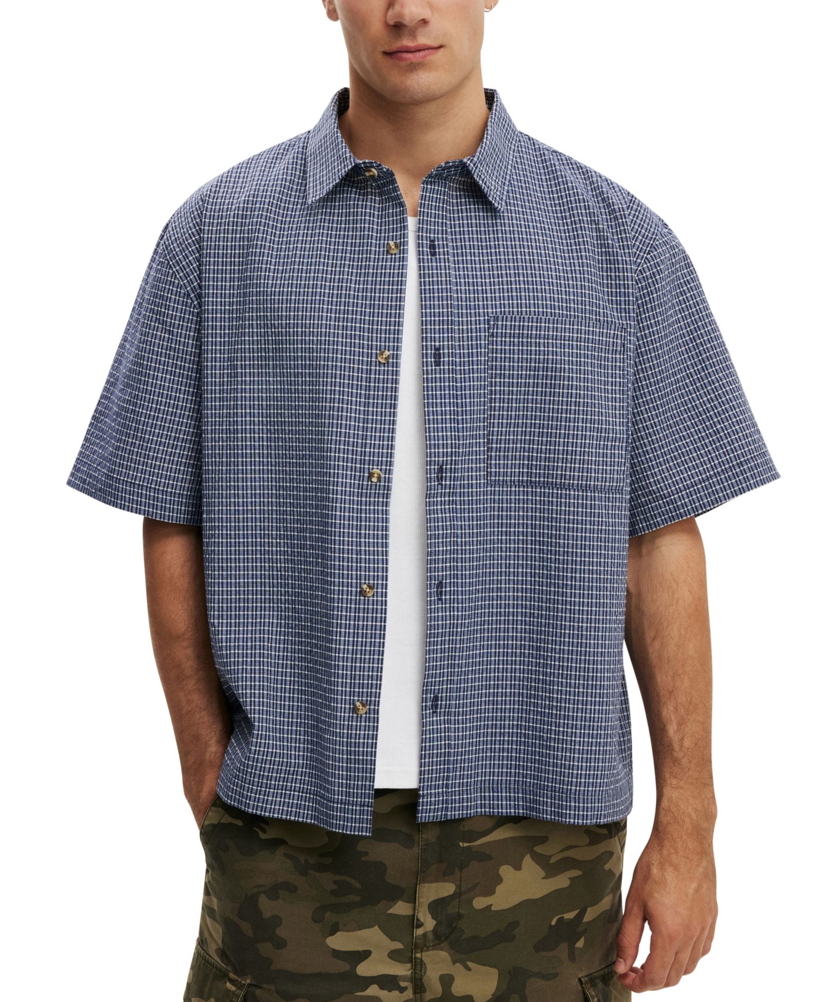 COTTON ON Men's Darcy Short-Sleeve Shirt