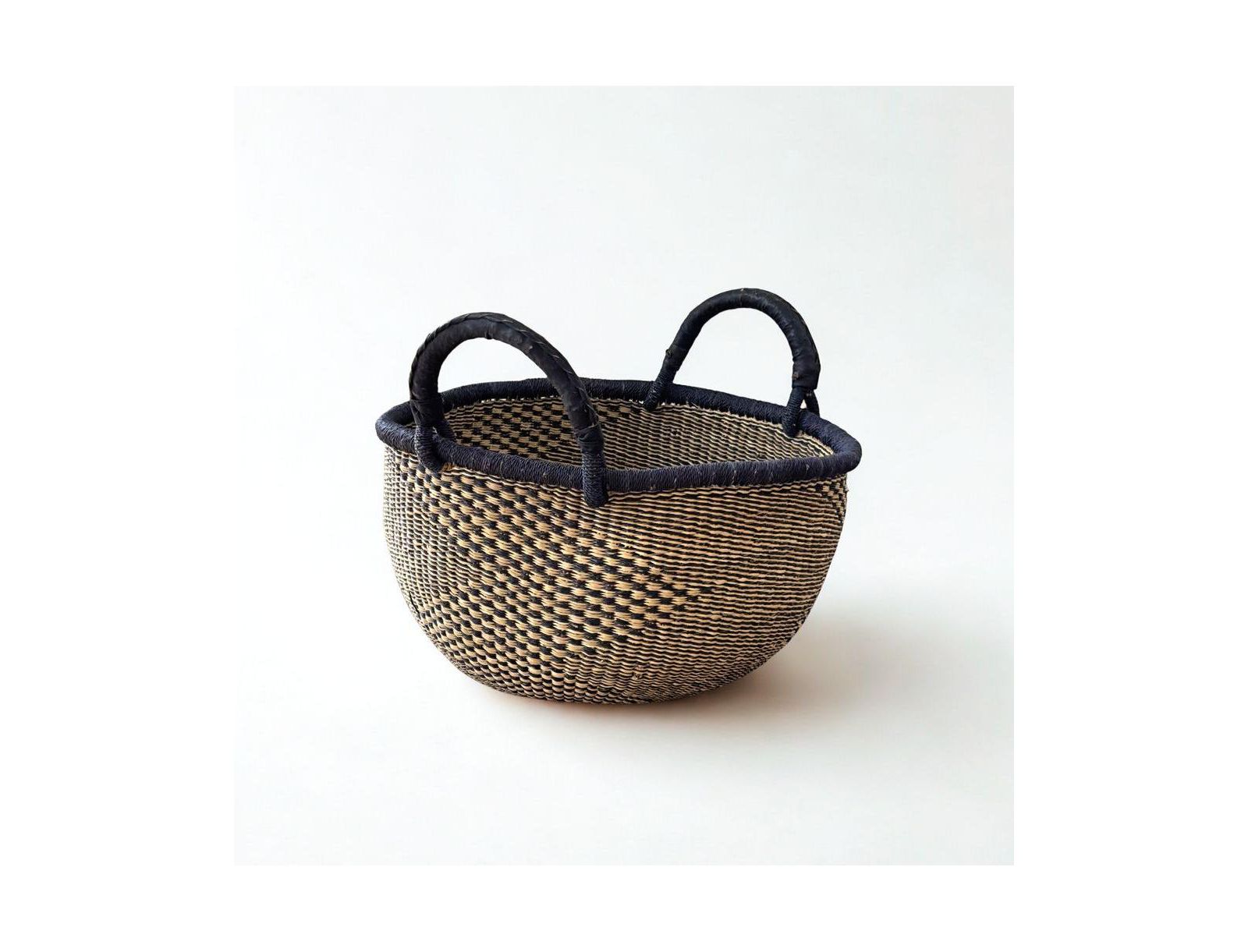 Mbare, Handwoven Checkerboard Bolga Basket