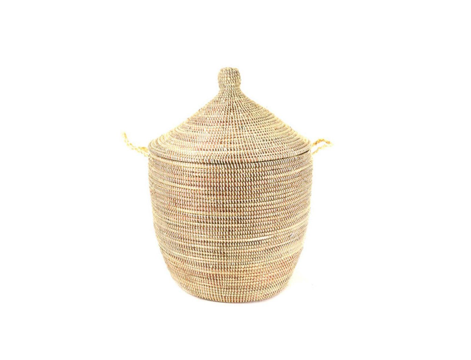 Mbare, Dou Lid Storage Monochrome Low Storage Basket