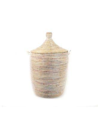 Mbare, Dou Lid Storage Basket Monochrome