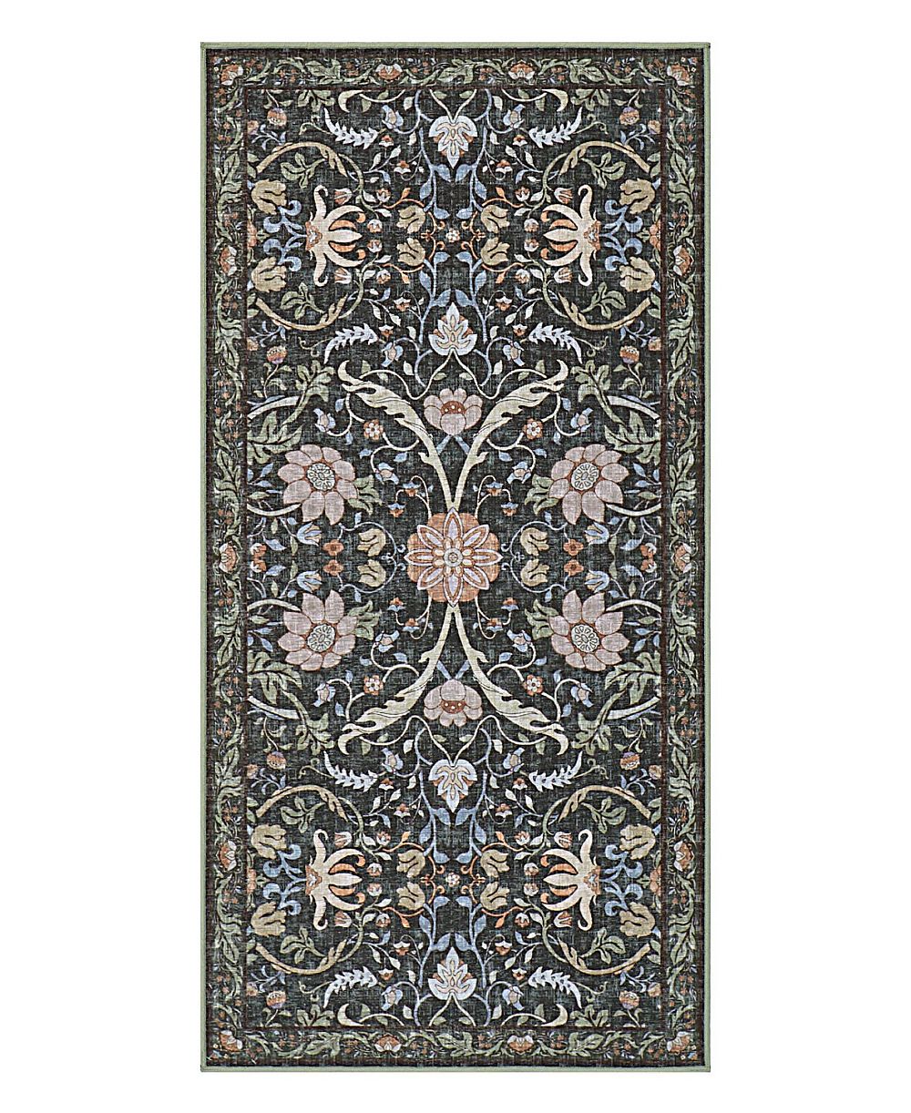 Hunter Abrabella Washable Non-Slip Printed Chenille Accent Rug, 48" x 24"
