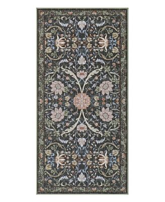 Hunter Abrabella Washable Non-Slip Printed Chenille Accent Rug, 48" x 24"
