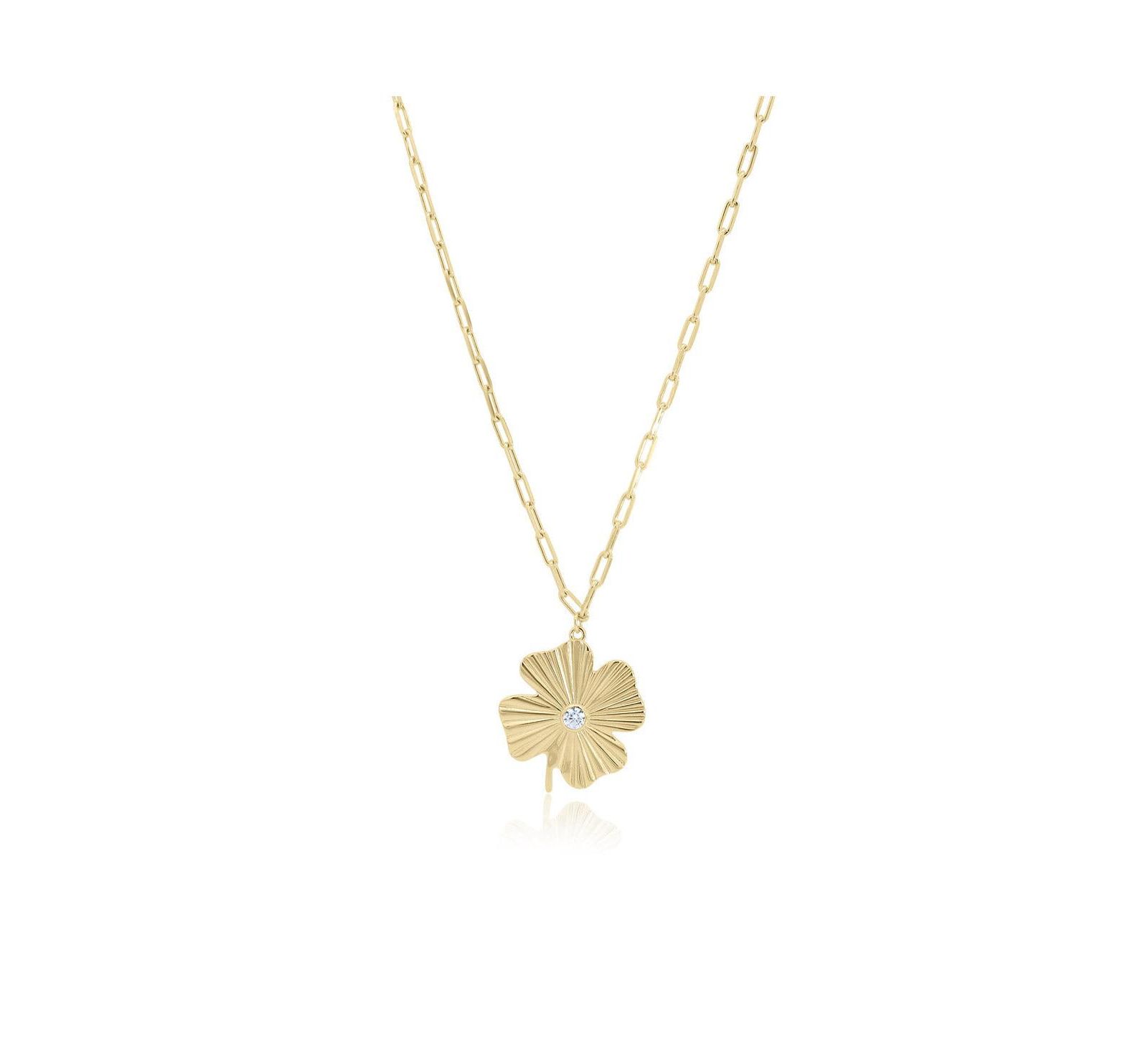 The Lovery ожерелье Lucky Clover из стерлингового серебра с напылением 14K Gold-Plated