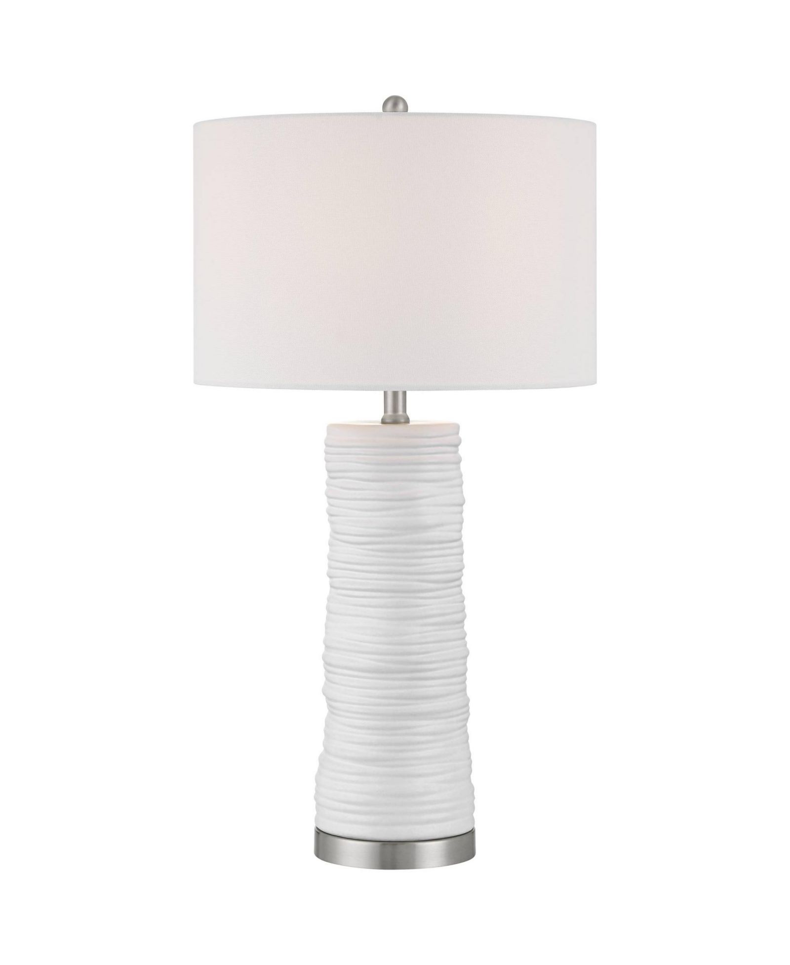 360 Lighting Contours  High Modern White Ceramic Table Lamp with Dimmer