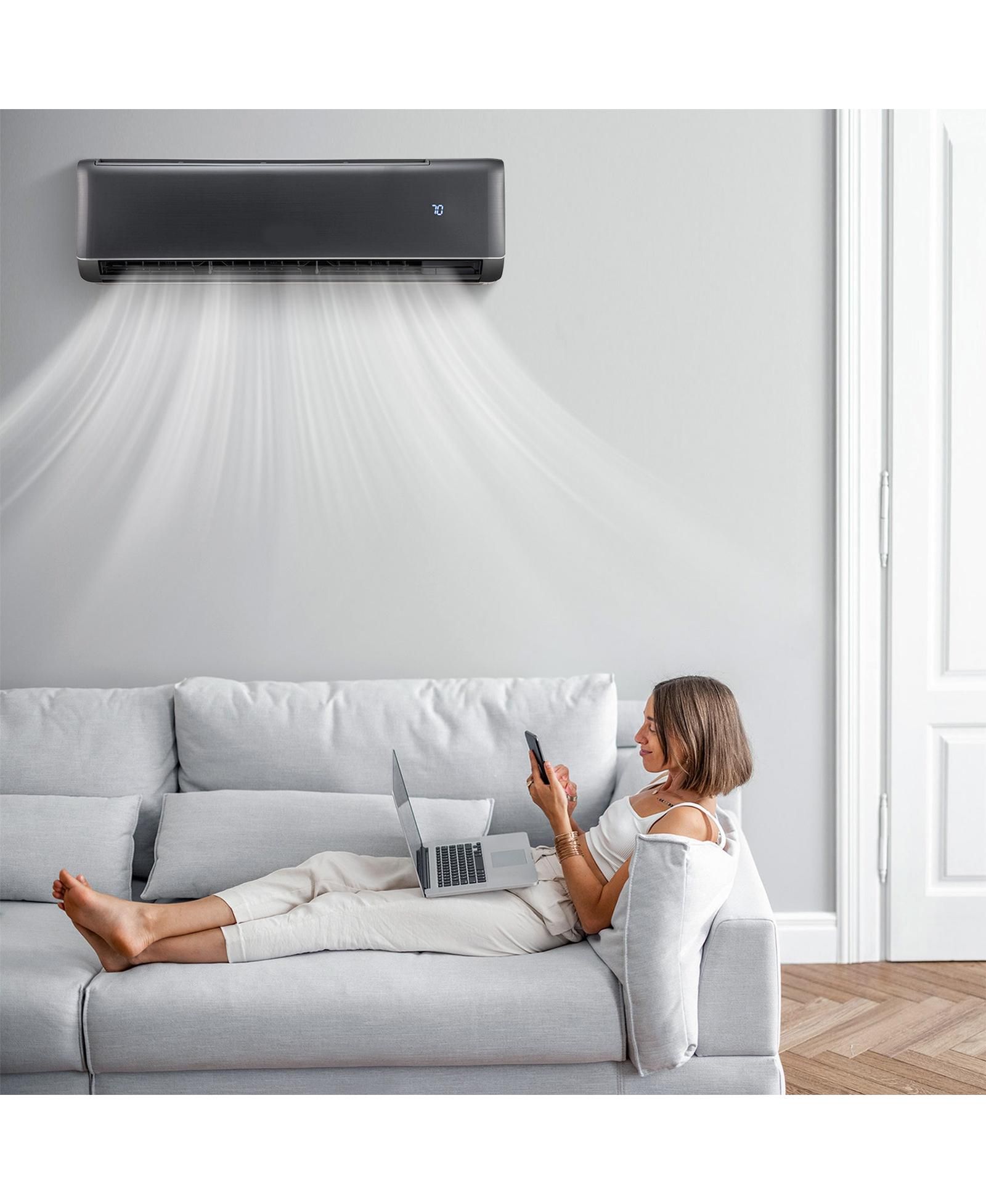 VEBREDA мини-сплит кондиционер и обогреватель Energy Star 12000 BTU 21 SEER2 208-230V