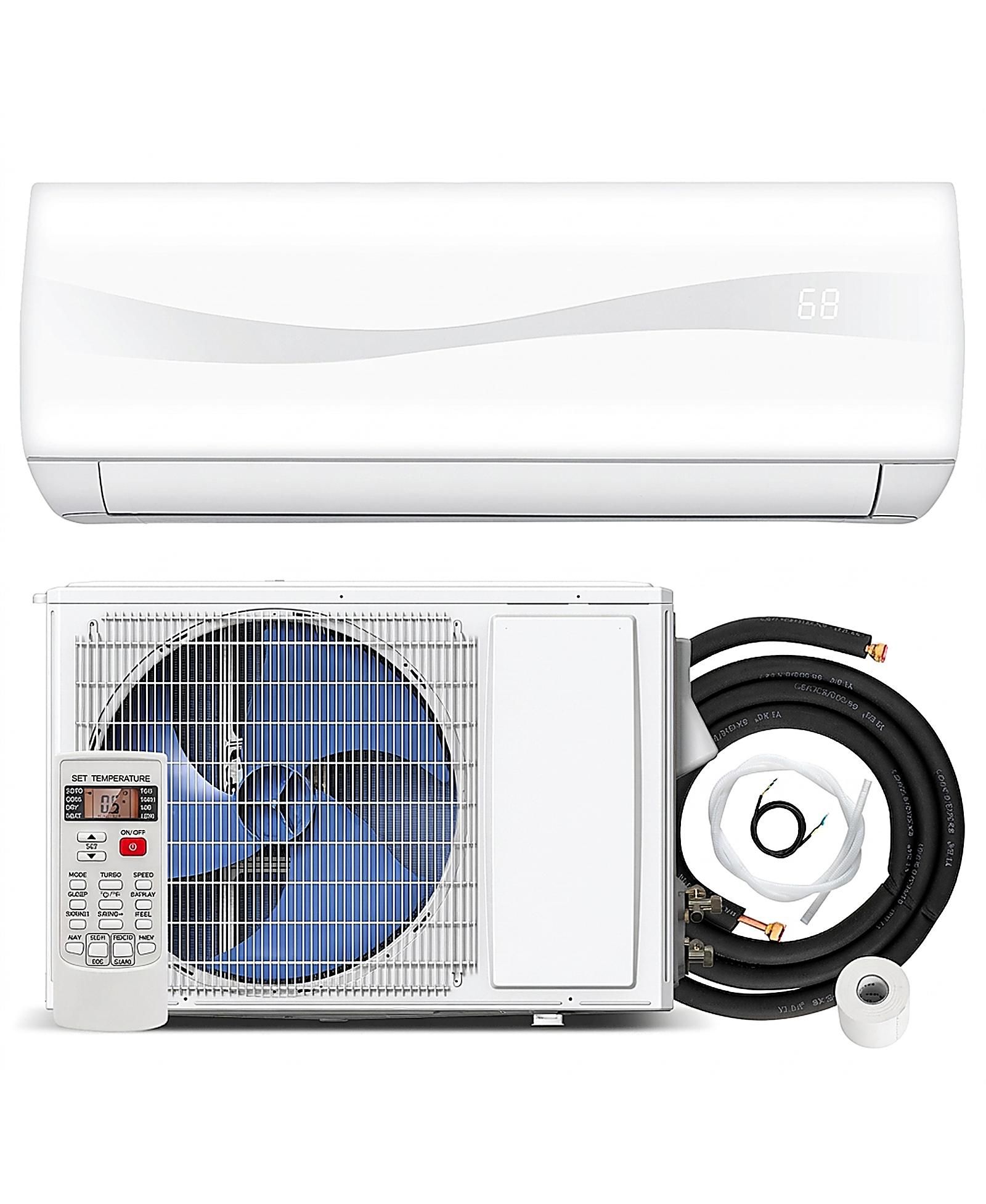 VEBREDA 9000 BTU 17 SEER2 208-230V Ductless Mini Split Air Conditioner and Heater