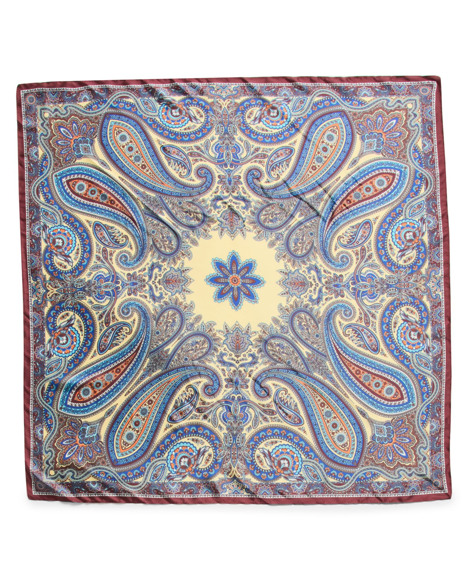Steve Madden Vintage-Inspired Paisley Printed Square Scarf