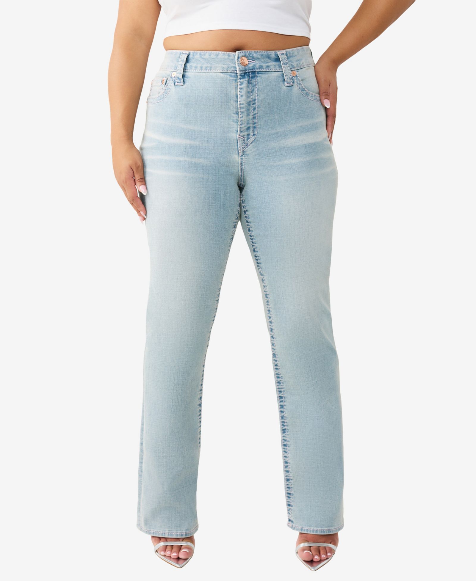 Джинсы True Religion Plus Size Billie Mid-Rise Straight Big T