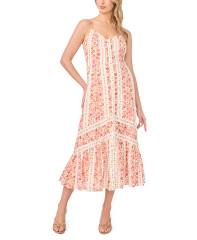 CeCe Women's Sleeveless V-Neck Midi Dress