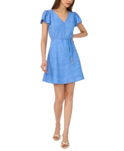 Женское платье CeCe Flutter-Sleeve V-Neck