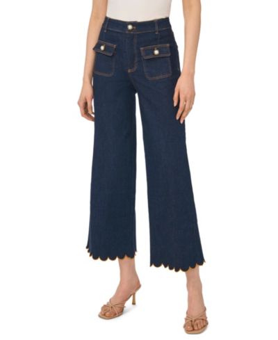 Женские джинсы CeCe Scallop Hem Mid-Rise