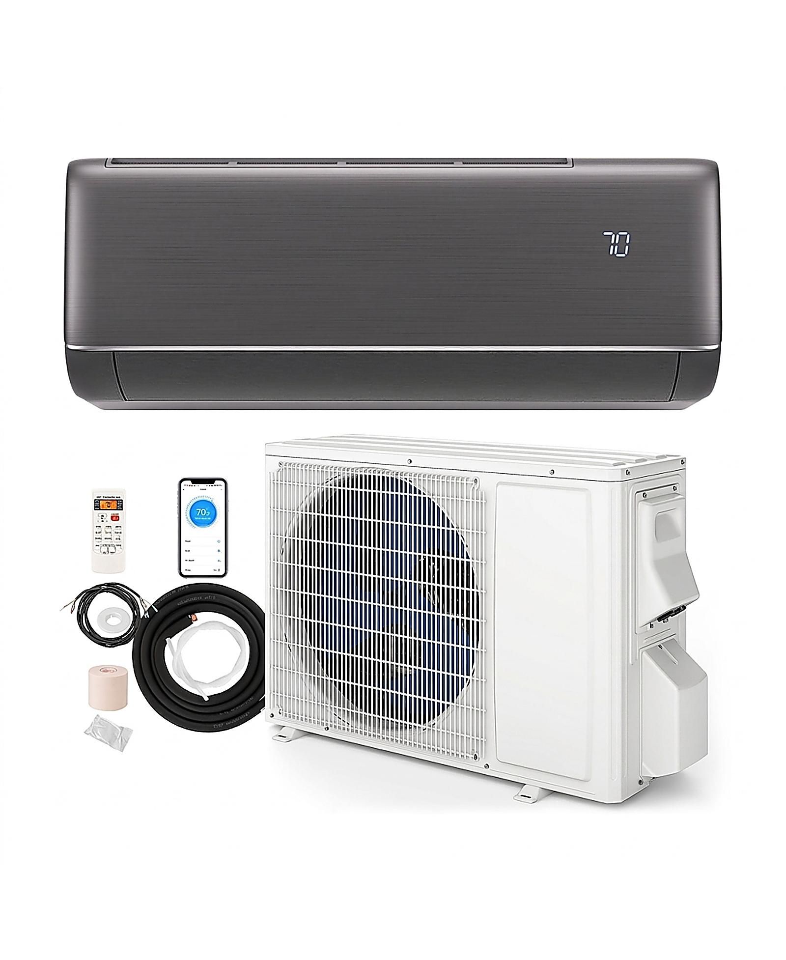 VEBREDA Мини-сплит кондиционер WiFi 12000 BTU 22 Seer2 115V совместимый с Alexa