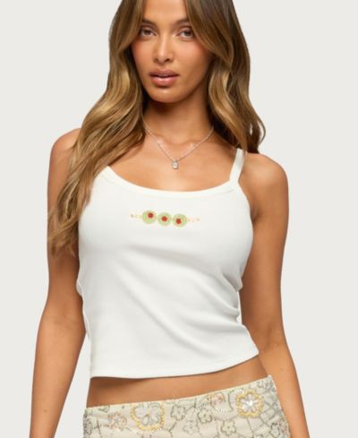 Женский трикотажный топ Edikted Martini Girl Bead Ribbed Tank Top