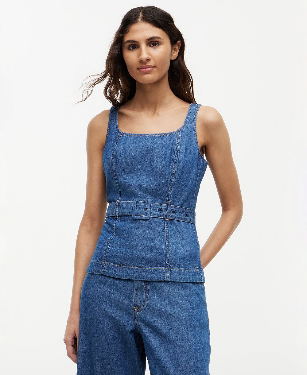 Tommy Hilfiger Women's Belted Sleeveless Top