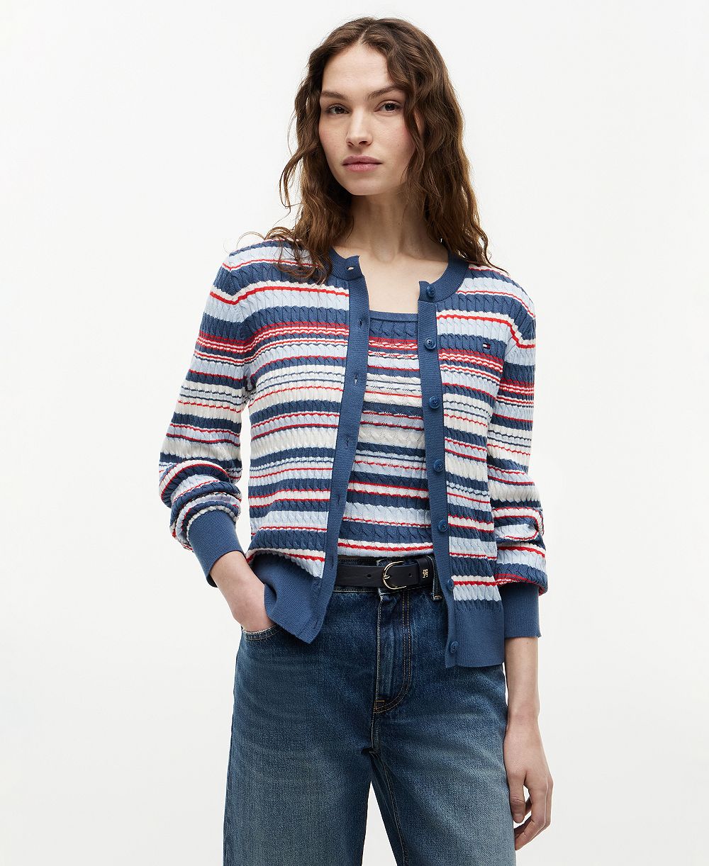 Tommy Hilfiger Women's Crewneck Cable Knit Sweater