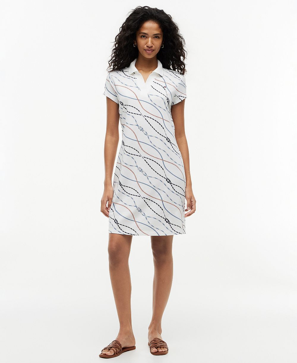 Поло платье Tommy Hilfiger Women's Cotton-Blend Short-Sleeve