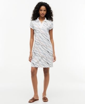 Поло платье Tommy Hilfiger Women's Cotton-Blend Short-Sleeve