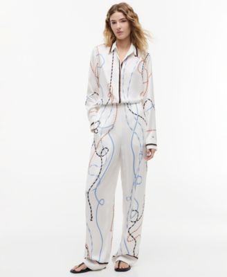 Tommy Hilfiger Women's Printed Wide-Leg Pants