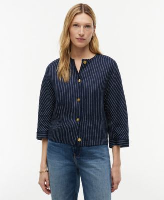 Женская блузка Tommy Hilfiger с морским полосатым принтом из льна