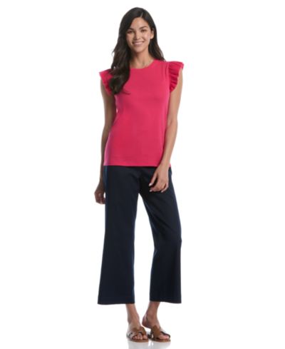 Rafaella Petite Ruffle Cap-Sleeve Top