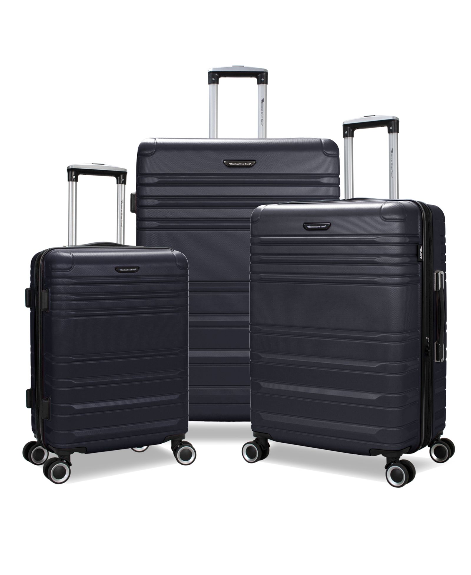 Набор чемоданов American Green Travel Harbor 3-Piece Hardside Expandable Spinner Luggage Set
