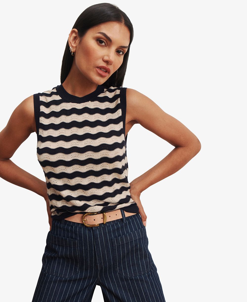 Sanctuary Women's Everyday Chevron Sleeveless Sweater Tank
