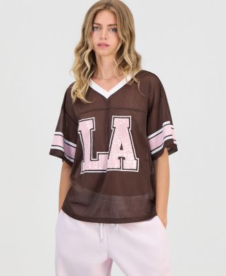 Madden Girl Juniors' Sequin-Trim Mesh Jersey