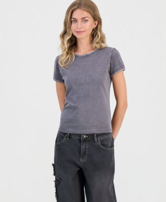 Детская футболка Madden Girl Studded Mineral Wash