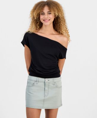 Madden Girl Juniors' Off-The-Shoulder Dolman-Sleeve Top