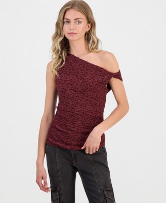 Детский трикотажный топ Madden Girl Lace Knit Off-The-Shoulder