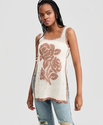 Женский топ And Now This Rose Crocheted Tank Top
