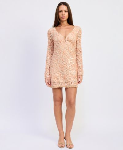 En Saison Women's Gigi Long-Sleeve Mini Dress